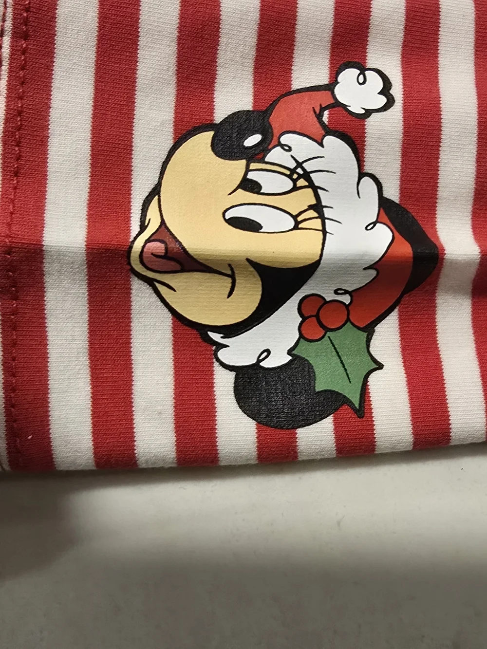 Disney Red & Green Christmas Tutu Dress with Minnie Mouse and Striped Leggings